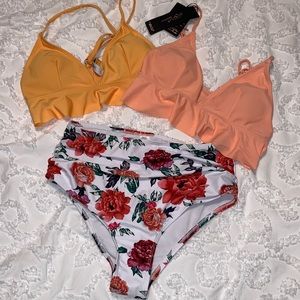 Floral High Waist Bikini Swimsuit NWT